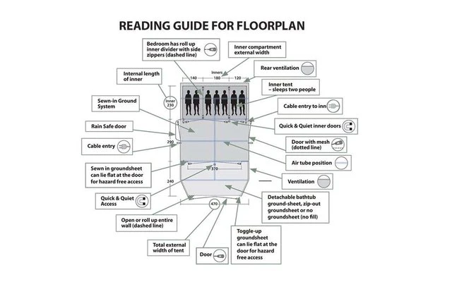 Outwell Hayward Lake 4ATC Tente Tunnel 9 Outwell Hayward Lake 4ATC Tente Tunnel – Image 7