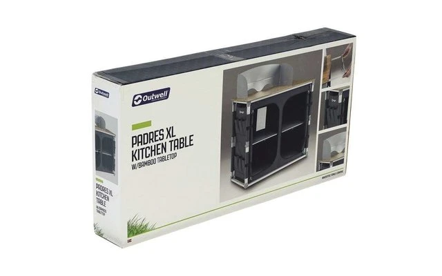Outwell Padres XL Table De Cuisine Avec Plateau En Bambou 5 Outwell Padres XL Table De Cuisine Avec Plateau En Bambou – Image 3