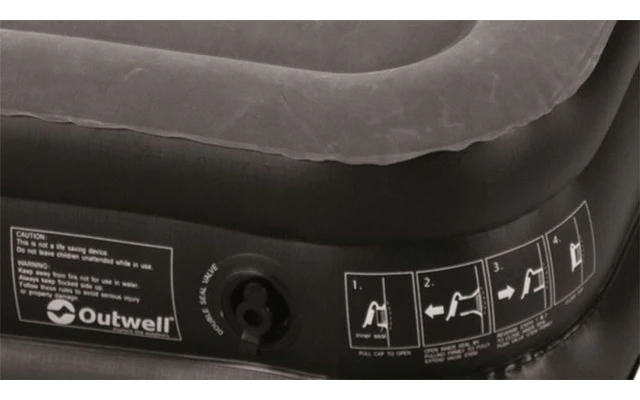 Outwell Excellet Matelas à Air Simple 200 X 80 Cm Noir/gris 3 Outwell Excellet Matelas à Air Simple 200 X 80 Cm Noir/gris