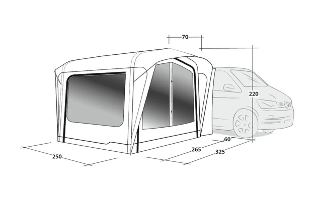 Outwell Crossville 250 SA Auvent Pour Bus + ONS Set D'éléments D'éclairage Bundle 9 Outwell Crossville 250 SA Auvent Pour Bus + ONS Set D'éléments D'éclairage Bundle – Image 7
