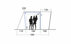 Outwell Jonesville 290 SA Flex Auvent Pour Bus + ONS Set D'éléments Lumineux Bundle -Outwell Magasin 748541 5008487