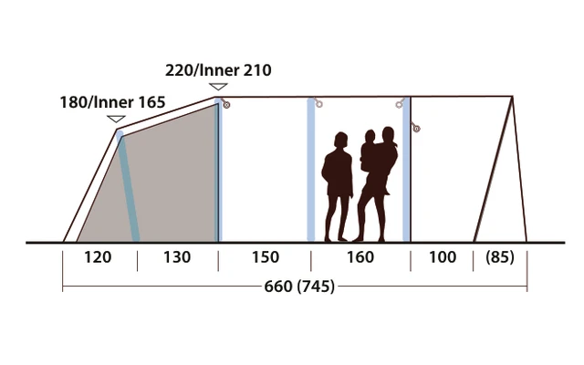Outwell Hayward Lake 6ATC Tente Tunnel Gonflable 6 Personnes 9 Outwell Hayward Lake 6ATC Tente Tunnel Gonflable 6 Personnes – Image 7